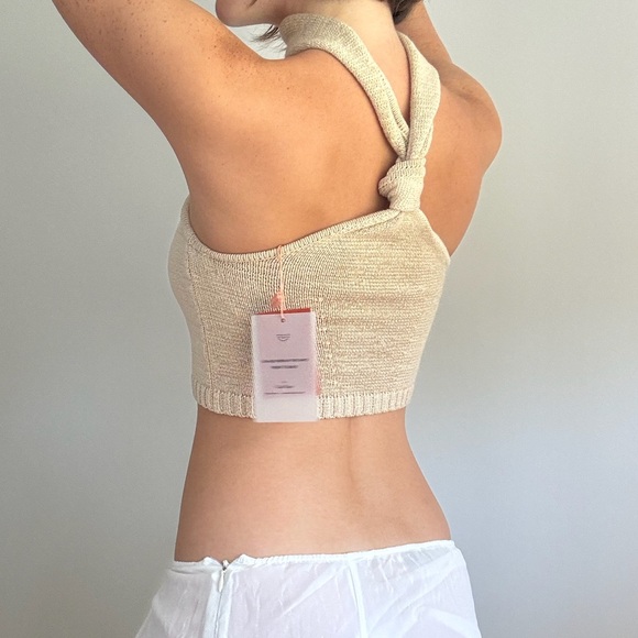 NEW CULT GAIA sorine knit top in beach. NWT - Picture 4 of 5